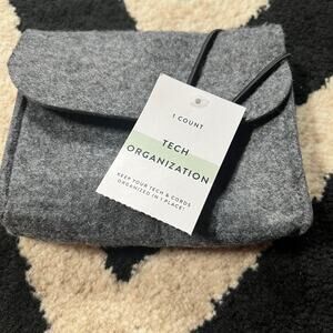 Target gray felt tech organizer storage pouch.